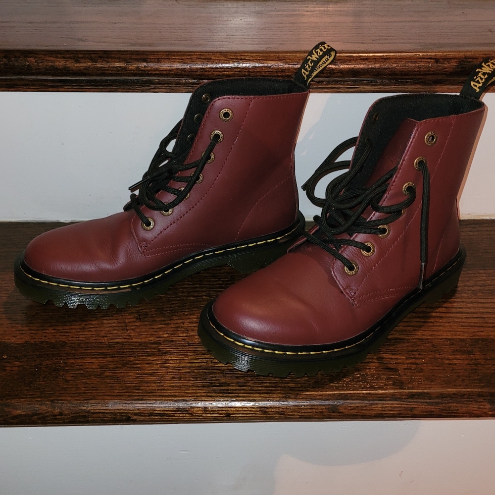 Dr. Martens cherry red  Boots Size US 8